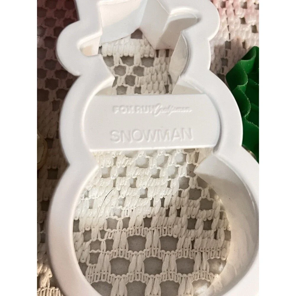 Vintage Fox Run Hallmark Christmas Cookie Cutter Lot 5 Candy Cane Bell Snowman